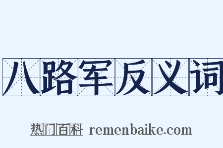 八路军反义词是什么意思的图片